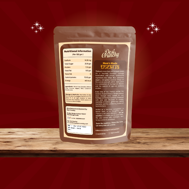 Free 200gm Namkeen, Jaggery and Sooji Thekua, 250gm×3
